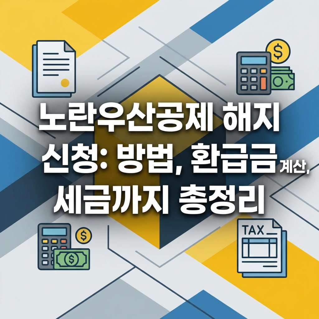 노란우산공제 해지 신청 방법과 환급금 계산, 세금까지 정리