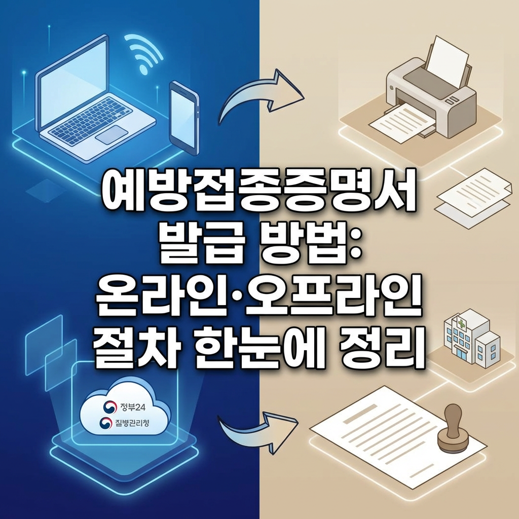 예방접종증명서 발급 방법, 온라인·오프라인 절차 한눈에 정리