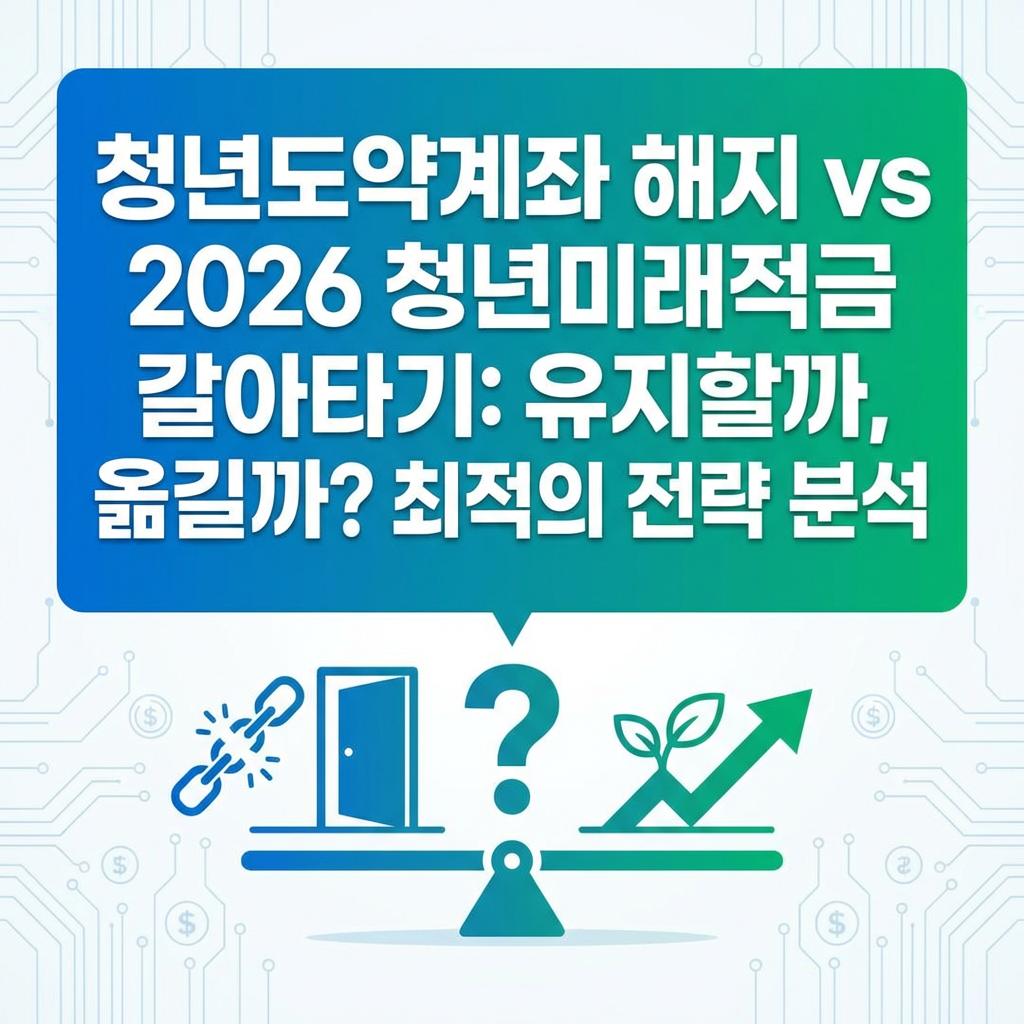 청년도약계좌 해지 2026년 청년미래적금 갈아타는 방법 (유지 vs 갈아타기 전략)