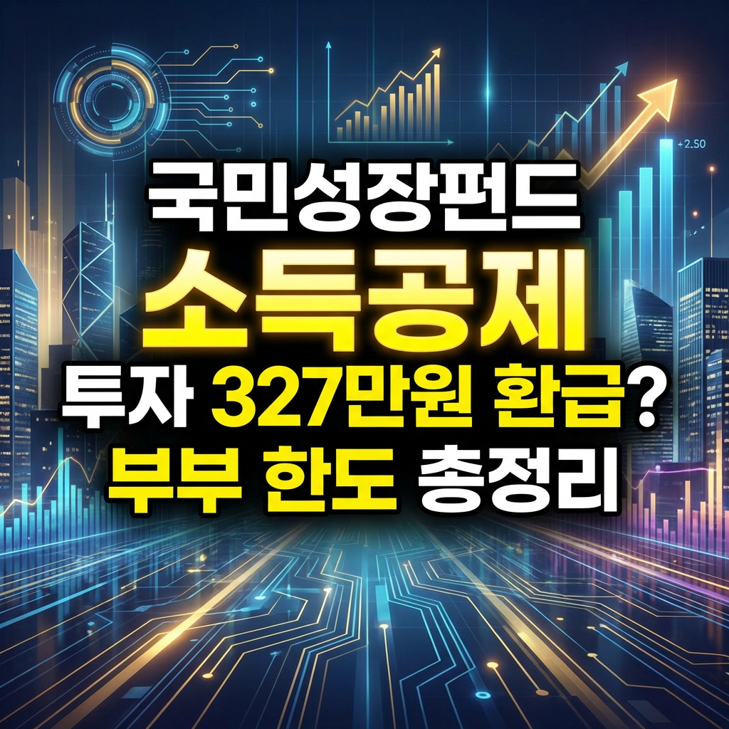 국민성장펀드 소득공제 3천 투자 327만원 환급? 부부 한도 총정리