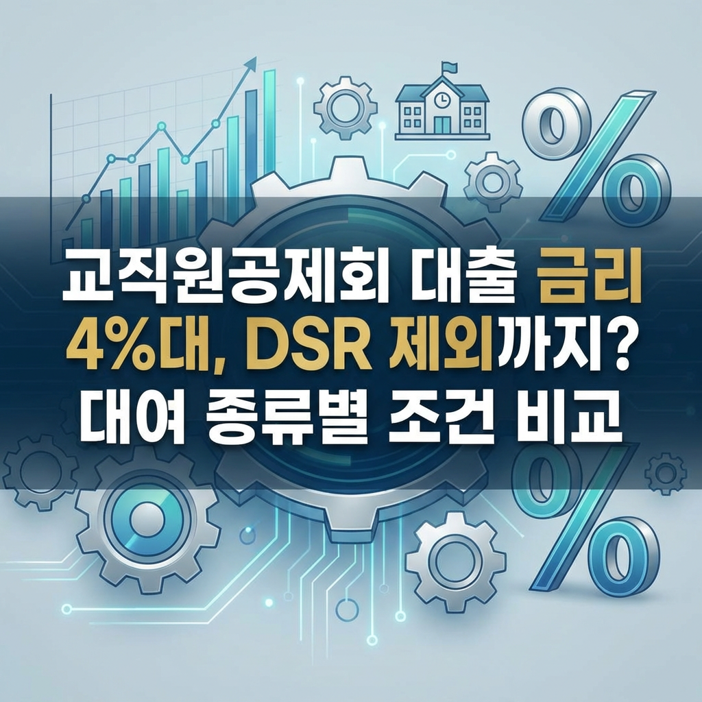 교직원공제회 대출 금리 4%대, DSR 제외까지? 대여 종류별 조건 비교