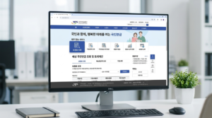 국민연금공단 홈페이지에서 보험료를 조회하는 화면