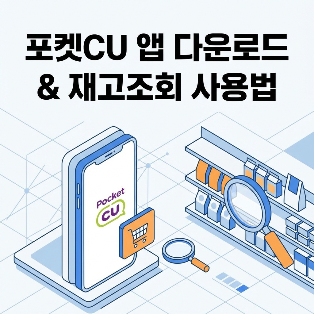 포켓CU 앱 다운로드 설치 방법과 CU 재고조회 사용법