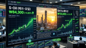 S-Oil·SK이노베이션 급등 화면