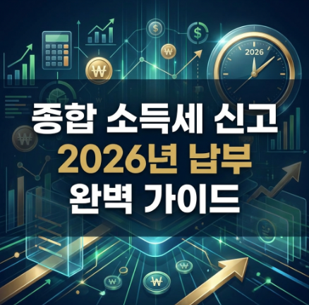 종합 소득세 신고 기간 2026년 납부 완벽 가이드