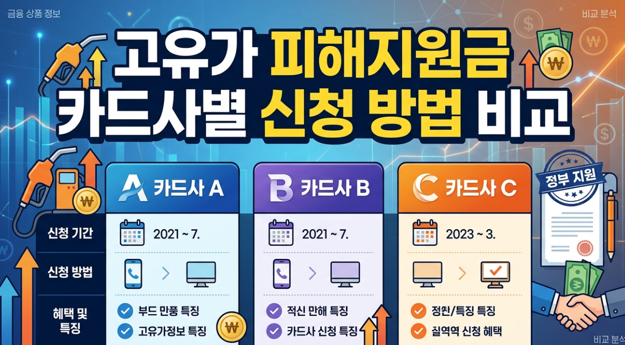 고유가 피해지원금 카드사별 신청 방법