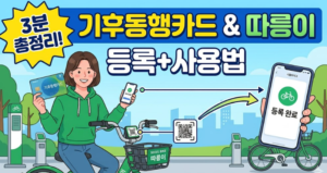 기후동행카드 따릉이 등록 방법